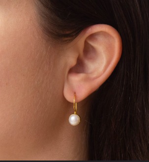 Pearl Drop Earrings - Image 2