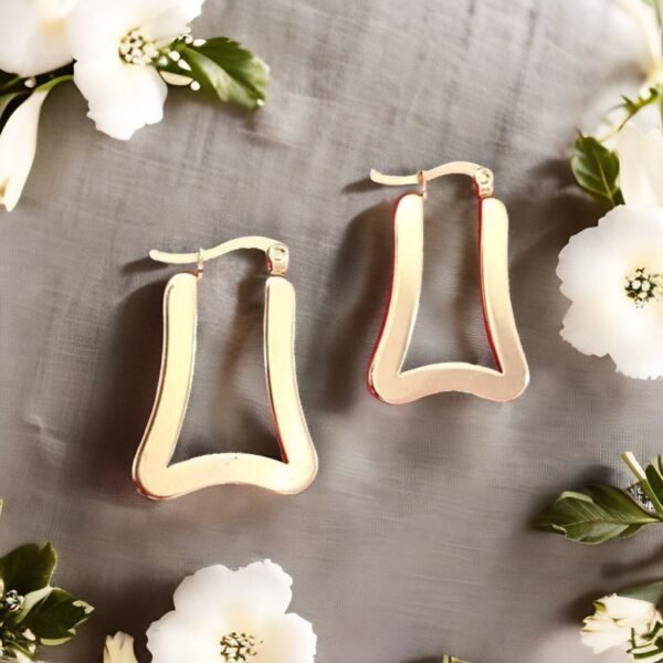 Unique Gold-Tone Hoop Earrings