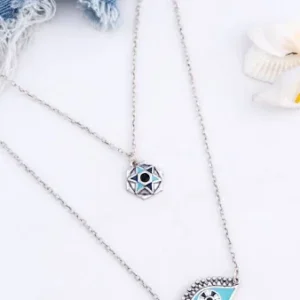 Voylla Evil Eyes Tribal Motif Necklace