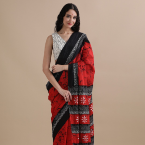 Women Floral Print Pure Cotton Saree